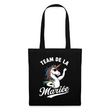 Team De La Mariée Licorne Lunettes De Soleil - Sac en tissu - noir - Devant