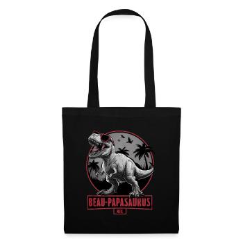 Handsome Papasaurus Rex Gift Stepfather Dinosaur - Tote Bag - black - Front