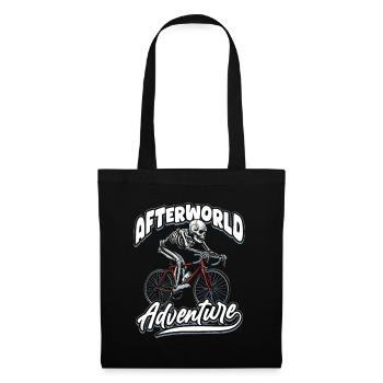 Road Bike Cycling Cyclist Skeleton - Tote Bag - black - Front