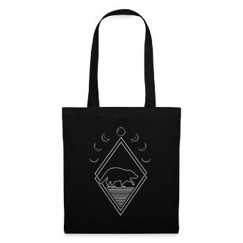 Phases de lune du raton laveur - Sac en tissu - noir - Devant
