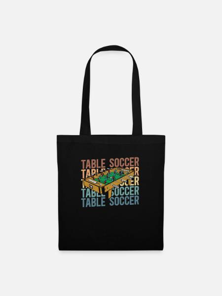 Tischfußball Kicker - Stoffbeutel - Schwarz