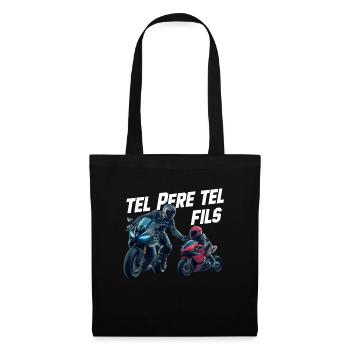 Like Father Like Son Biker Gift Humor Motorcycle Racing - Tote Bag - black - Front