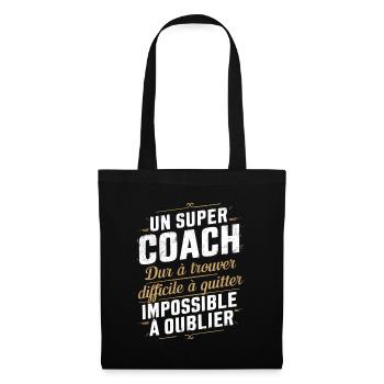 Ein tolles lustiges Trainergeschenk für Sporttrainer - Stoffbeutel - Schwarz - Vorne