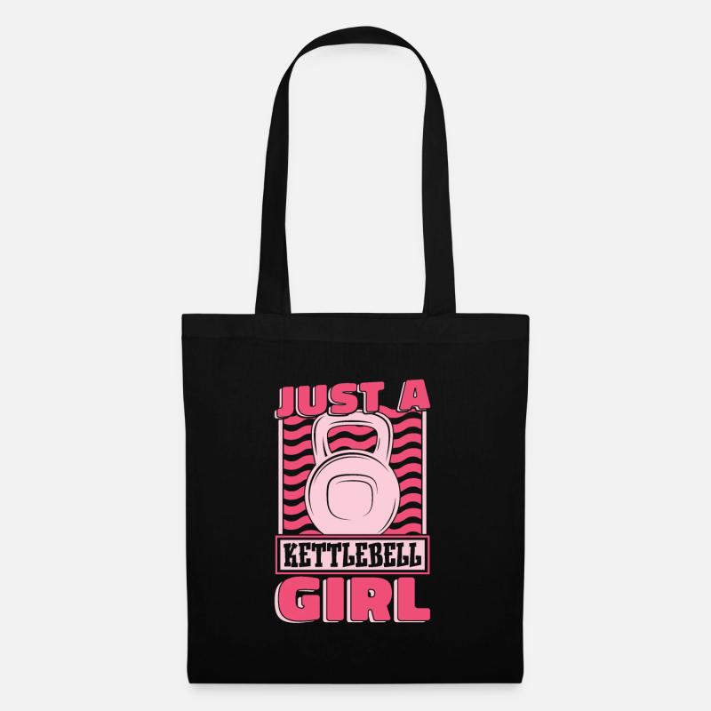 Kettlebell Just A Kettlebell Girl - Stoffbeutel - Schwarz
