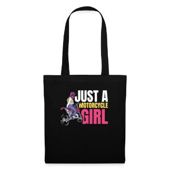 Motorrad Motard Moto Juste Une Moto Fille - Sac en tissu - noir - Devant