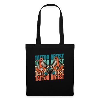 Tatoueur tatouage - Sac en tissu - noir - Devant