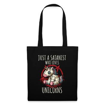 Just A Satanist Who Loves Unicorns Heavy Metal Fun - Tote Bag - black - Front