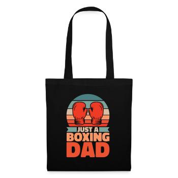 Boxen Boxer Vater Just A Boxing Dad - Stoffbeutel - Schwarz - Vorne