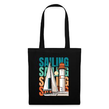 Sailing Sailor Sailboat - Tote Bag - black - Front