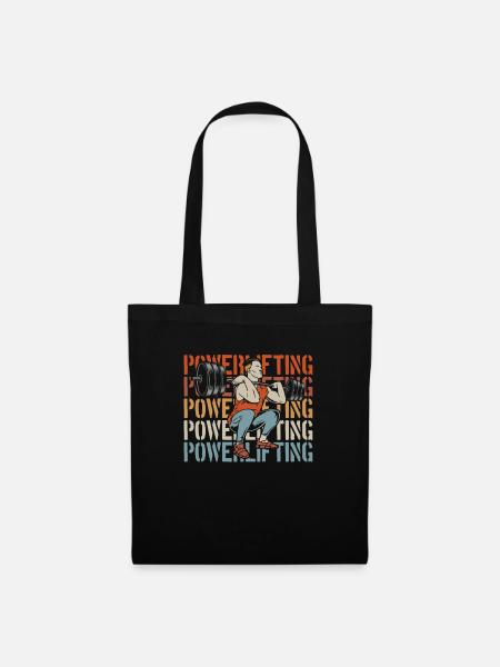 Powerlifting Powerlifter - Stoffbeutel - Schwarz