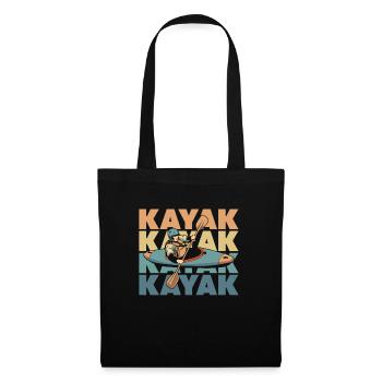 Kayakistes - Sac en tissu - noir - Devant