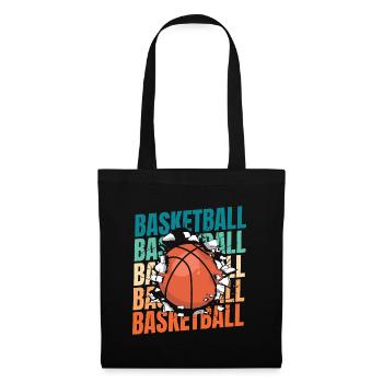 Basket-ball Joueurs de basket-ball - Sac en tissu - noir - Devant