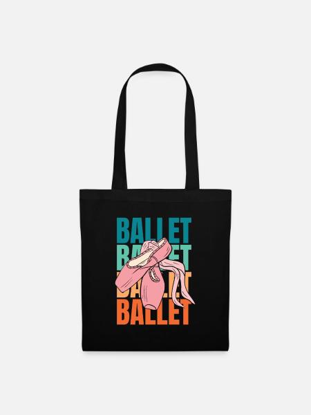 Ballet Balerina - Stoffbeutel - Schwarz