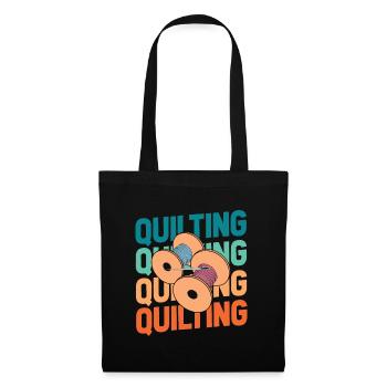 Quilting - Stoffbeutel - Schwarz - Vorne