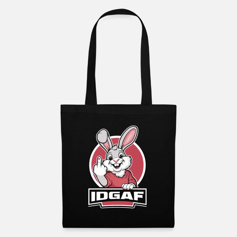 Rabbit Idgaf - Tote Bag - black