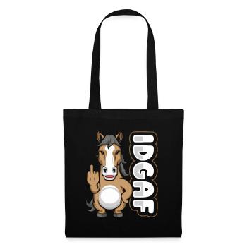 Horse Equestrian Idgaf - Tote Bag - black - Front