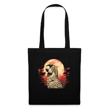 Perroquet Lune Hurlement - Sac en tissu - noir - Devant