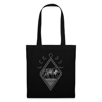 Phases de lune du tigre - Sac en tissu - noir - Devant