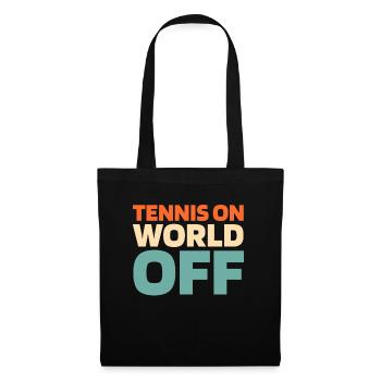 Tennis Tennis On World Off - Stoffbeutel - Schwarz - Vorne
