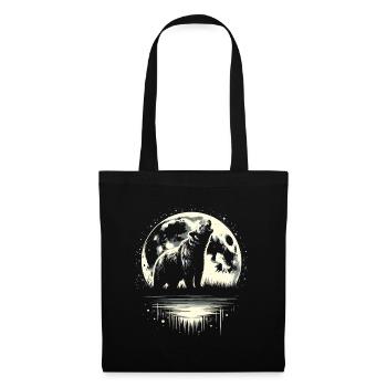 Bear Brown Bear Moon Howling - Tote Bag - black - Front