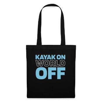 Kajaker Kayak On World Off - Stoffbeutel - Schwarz - Vorne