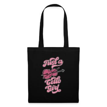 Violoncelle Violoncelliste Juste Une Fille Violoncelle - Sac en tissu - noir - Devant