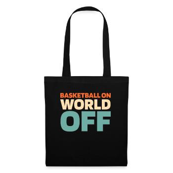 Basket-ball Basketballer Basket-ball sur World Off - Sac en tissu - noir - Devant