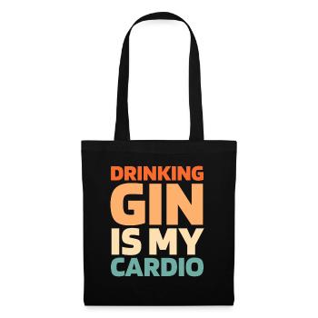 Gin Citation cardio drôle - Sac en tissu - noir - Devant