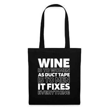 Humour noir Citation drôle disant - Sac en tissu - noir - Devant