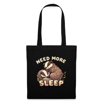 Need more sleep, funny badger, - Tote Bag - black - Front
