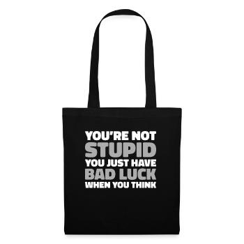 Schwarzer Humor Funny Quote Saying - Stoffbeutel - Schwarz - Vorne