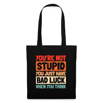 Humour noir Citation drôle disant - Sac en tissu - noir - Devant