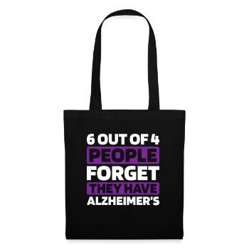 Alzheimer Funny Alzheimers Awareness - Stoffbeutel - Schwarz - Vorne