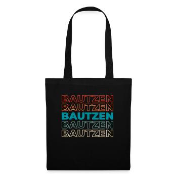 Deutsche Stadt Bautzen Sachsen - Stoffbeutel - Schwarz - Vorne