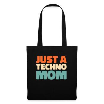 Techno Raver Just A Techno Mom - Sac en tissu - noir - Devant