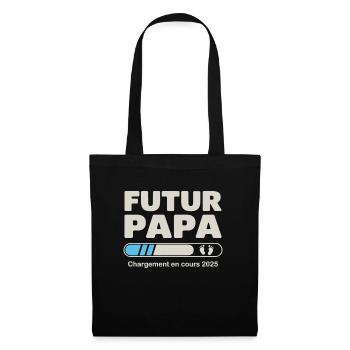 Announcement Pregnancy Dad Father-to-be 2025 - Tote Bag - black - Front