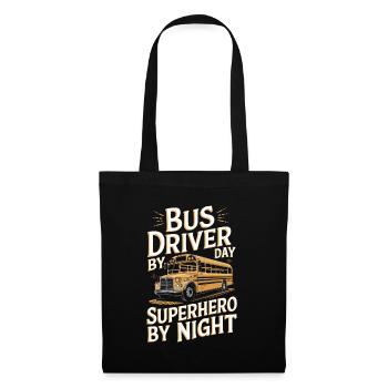 Bus Busfahrer - Stoffbeutel - Schwarz - Vorne