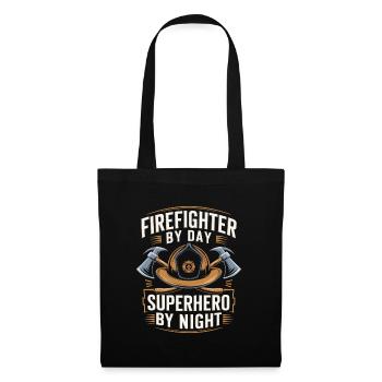 Feuerwehrmann - Stoffbeutel - Schwarz - Vorne