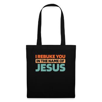 Christ Christentum - Stoffbeutel - Schwarz - Vorne
