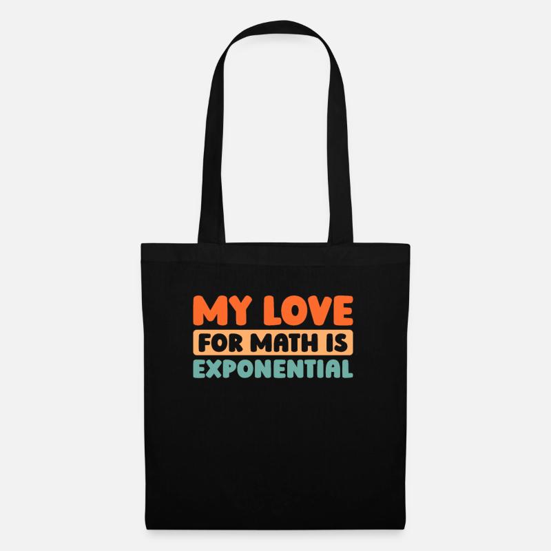 Mathe Mathematik Math Jeu de mots amusant - Sac en tissu - noir