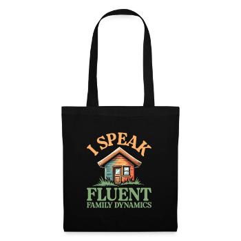 Thérapeute familiale - Sac en tissu - noir - Devant