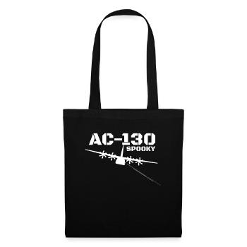 AC-130 Spooky Gunship Avion militaire Spooky - Sac en tissu - noir - Devant