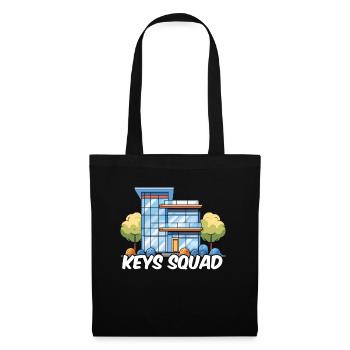 Escouade d’agents immobiliers - Sac en tissu - noir - Devant
