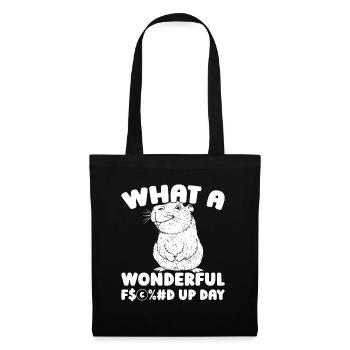 Capybara Wasserschwein Fucked Up Day - Tote Bag - black - Front