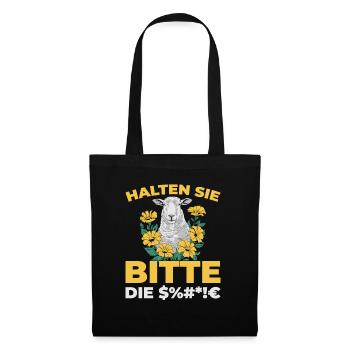 Moutons, taisez-vous, s’il vous plaît - Sac en tissu - noir - Devant