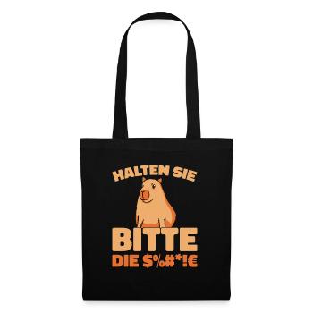 Capybara Wasserschwein - Sac en tissu - noir - Devant