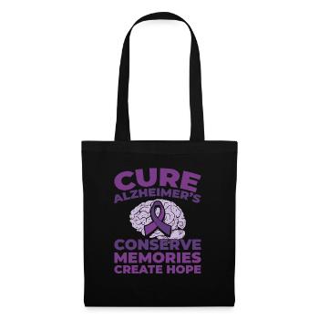 Alzheimer Alzheimers Support - Stoffbeutel - Schwarz - Vorne