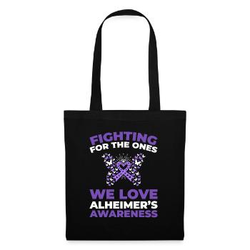 Alzheimer Alzheimers Support - Stoffbeutel - Schwarz - Vorne