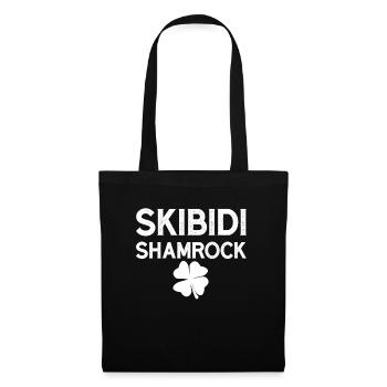Skibidi Kleeblatt Skibidi Toilette St. Patrick's D - Stoffbeutel - Schwarz - Vorne