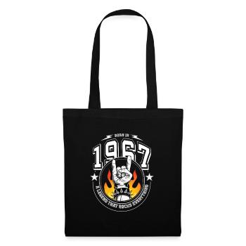 1967 Anniversaire, rock tout - Sac en tissu - noir - Devant